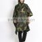 Adult military camouflage PVC raincoat poncho military polyester raincoat