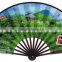 Custom promotional logo printed bamboo hand fan printing                        
                                                Quality Choice