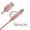 Dual head MFi c48 and mirco usb connector usb data cable