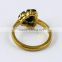 Trade Secret Gold Plated Tourmaline 925 Sterling Silver Ring, Silver Jewelry Supplier, Online Silver Jewelry
