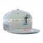 OEM wholesale custom design your own logo black mesh snapback hat