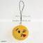 5.5cm Cute Emoji Smiley Sunglass Key Chain Toy Plush Gift Bag Accessory Ornament Children Gift