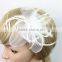 2015 Girls Ladies Feather Fascinator White Hair Covering Fascinators