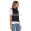 2015 front flap pockets black ladies jean vests JXH414