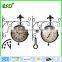 2015 new design metal outdoor double clock