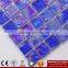 IMARK Iridescent Navy Blue Square Glass Recycle Glass Mosaic Swimming Pool Tiles