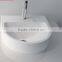 High Level hand wall hung acrylic solid surface basin/ artificial stone resin basin