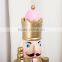 Pink christmas decorating wooden life size nutcracker
