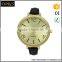 Private lable Japan movt PU leather strap stainless steel watches