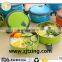 Eco-friendly pp material stainess steel colorful food keep warm biodegradable lunch box