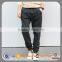 wholesale cotton drop crotch harem pants tapered denim jogger