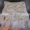 Body wave curly blonde synthetic hair extensions , clip in hair extensions