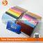97mm brown PU leather credit card case with silver stainless steel strip and engraving LOGO