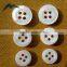 High End 3mm Thickness Natural 4 Holes 18L, 16L, 14L White Freshwater Pearl Shell Shirt Button with Round Rim