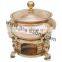 Brass Plated Chafing Dish | Fancy Chafing Dish for Sale | Modern Chafing Dish for Decor | Best Finish Chafing Dish