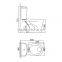 White color two piece ceramic washdown toilet