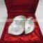 Gift and crafts handmade silver plated brass decorative bowl with embossing designs