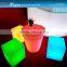 lighted plastic led cube/led cube seat/lighted cube chair/glowing cube seat