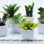artificial green mini plants for office decoration