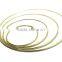 Brass Plate Large metal O ring for bag. High quality round ring with Butt Welded Steel wire rings ID 8"
