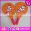 2015 Wooden Sport Toys Kid Beach Racket Set,Best sale wooden beach racket set,Customized original color beach racket set W01A108