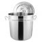 stainless steel Tall large stock pot with lid
