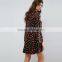 2017 Summer V Neck Long Sleeve Floral Printed Women Dresses Oem Dress HSd9021