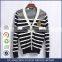 Custom Black And White Strips School Uniform Sweater