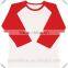 100% Cotton Plain Ladies Baseball Tee 3/4 Raglan Sleeve Baseball T Shirt Contrast 2 Tone Unisex Baseball T-Shirt Wholesale