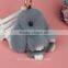 100% Real Genuine Rex Rabbit Furs Keychain Pendant Bag Car Charm Tag Cute Mini Rabbit Toy Doll Real Fur Monster charms