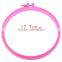 High Quality Embroidery Supplies Fuchsia Plastic Punch Embroidering Hoop