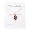 Fashion jewelry natural freshwater rose gold pearl necklace