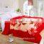 Hot selling polyester acrylic raschel printed mink blanket