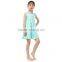 Gold Polka Aqua Cotton Dress Girl Dress Children Dress