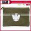 2016 wholesale brown canvas makeup bag Brass zipper funny makeup cosmetic bag