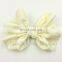 4" Chiffon Bo Accessories Solid Bow Without Hair Clips Flat Back