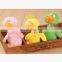 Custom small rattle yellow plush duck toy