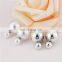 Double - sided Pearl Earrings Candy Color Spherical Fnacy Stud Earrings