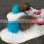 7CM top quality yellow raccon fur ball/pompoms for hair clip, dress accessory, shoe accessory