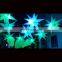 long horns Colorful dmx inflatable star for stage decoration