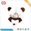 Brown cute small panda plush soft stuffed keychain CE custom toy