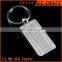 New arrival customized logo printed stainless steel keychain