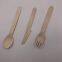 3 Pieces Wooden Cutlery,Contains Fork,Spoon and Knife,Made of Birch
