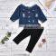 1-6Y Toddler Baby Kid Girls Clothing Set Denim Jacket Long Sleeve Coat Tops Pants Outfits Clothing 2PCs Suit