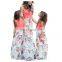 3styles new Mother daughter dresses Sleeveless Floral Long Dress Mother and daughter clothes Mom and daughter dress