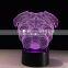 Animal Dog 3D Lamp Illusion Night Light LED Bulb Atmosphere Bedside Christmas Gifts Props Gadgets For Children Kid Toy