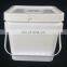 HDPE plastic pail packaging 4 liter pail for food use