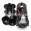Truck Train Quad 4 Trumpet Air Horn Kit Black 170 PSI 12V 3Liters Compressor & House 150db