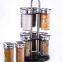 12 Jars Unique Torch-Shaped Glass Spice Jars with Sliding Sift and Pour Tops Spice Rack Set