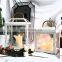 Metal European Lanterns Decorative  Hexagon Iron White Home Or Garden Moroccan Lantern